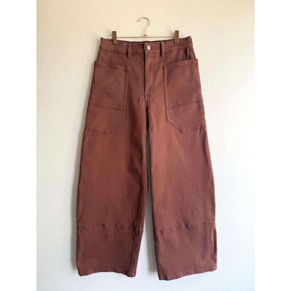 Everlane The Utility Gardener Barrel Leg Pants in Rosewood Dark Brown size 29R